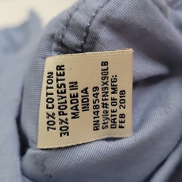 Free Planet short sleeve button up shirt blue with print NWOT durable, hi-qlty, - Picture 8 of 9